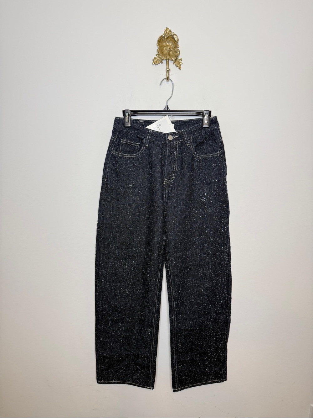 Oak + Fort Boucle Textured Barrel Jean XS